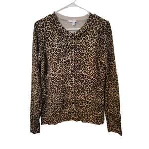 Charter club leopard print cardigan.  Size M.